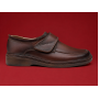Pantofi bărbați maro din piele naturală cu închidere velcro GKR09M